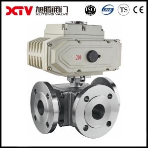 Three-Way Stainless Steel High Platform Flanged Ball Valve for Versatile Applications