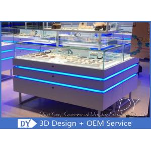 OEM Unique Jewelry Showcase Display Spray Painting / Jewelry Store Display Cases