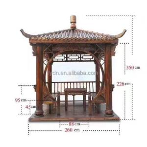 Sustainable Outdoor Chinese Wooden Pavilion Anti Corrosion