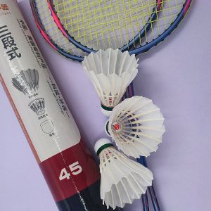 China La raquette de badminton de graphite a placé D7 avec 1 douzaine volants hybrides wholesale