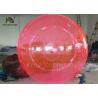 Good Quality Red PVC / TPU 2m Inflatable Water Ball YKK Zipper From Japan