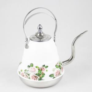 Kitchen body metal smart gooseneck coffee pot with flower pattern stainless steel gooseneck kettle coffee maker pot