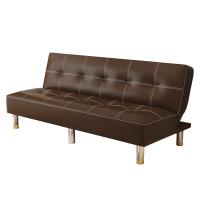 China Space Saving Brown PU Leather Home Sofa Bed on sale