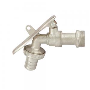 Farming Industries 90 Degree Brass Bibcock Valve Outdoor Lockable Hose Tap