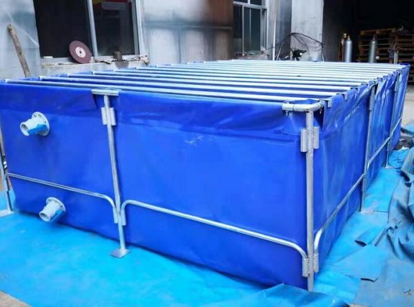 10000L Tarpaulin Water Tank Self Stand Foldable Plastic Fish Ponds Tarpaulin