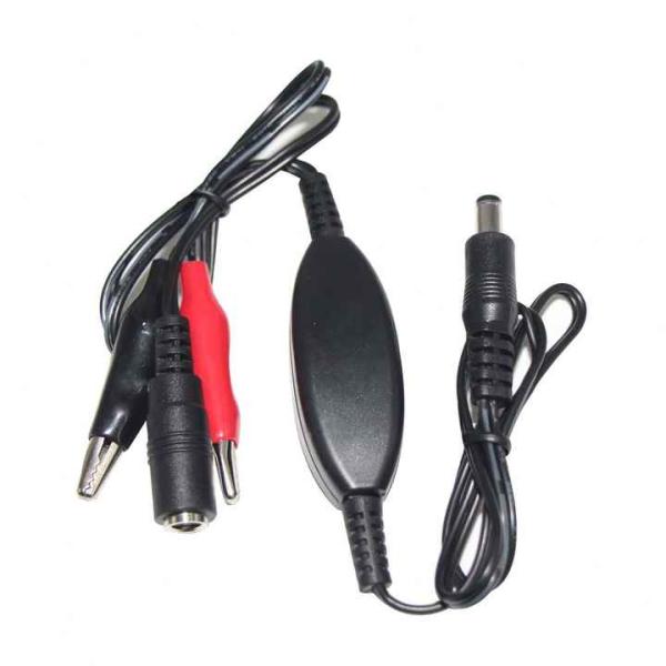 Cable de conversión de energía de 5.5x2.1 mm de calibre de cocodrilo a corriente continua -12V Clip de batería a conector de corriente continua Adaptador para tira LED, DVR, equipo de prueba