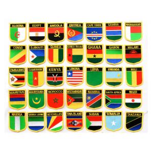 OEM Sew On Twill Small Country Flag Patches For Jackets Shirts