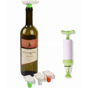 Wine Bottle Vacuum Saver Sealer Preserver Pump Cap Stopper, Wooden Head Plastic Rubber Silicone Vacuum Pump Sealer Wine