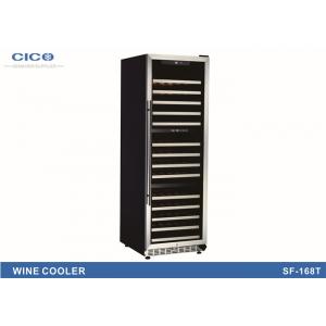 China Reliable Silm Compressor Wine Cooler Triple Temp Zone Low E Glass supplier