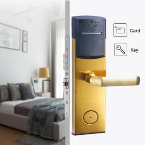 China FCC Hotel Key Card Lock 285×77mm Room SUS304 Anti Rust Golden Color supplier