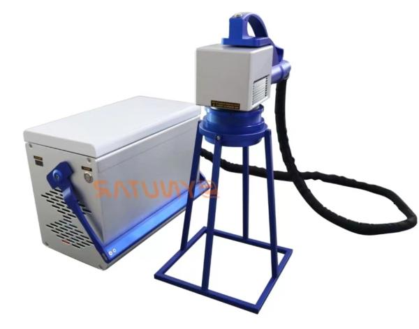 Air Cooling Fiber Laser Marking Machine 0.01mm Minimum Line PC Control