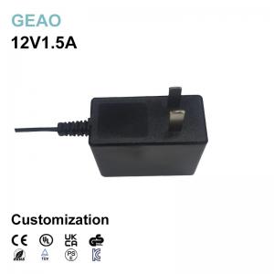 China Industrial 12V 1.5A Power Supply Adapter Wall Mount 100VAC - 240VAC supplier