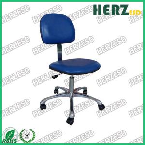 China Industrial PU Leather ESD Office Chair Adjustable Revolving With Chrome Leg supplier