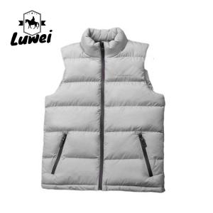 China Wholesale Custom Winter Stand Collar Sleeveless Utility Vest Men Waistcoat Down Cotton Vest Mens Gilet supplier