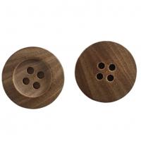 China Four Hole Customize Natural Wooden Buttons With Natural Wood Texture OEKO100 on sale