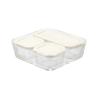 China Juego de recipientes de vidrio de borosilicato para alimentos con tapas de PE wholesale