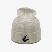 China Custom Cuff Cap Embroidery Cute  Plain  Winter Hats Knitted Warm Beanie Hats on sale