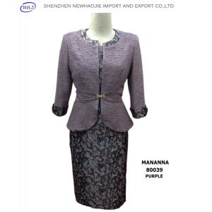 Fashion Ladies Suits Styles MANANNA 80039 Purple/Grey
