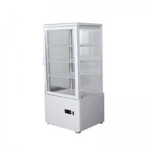 China Convenience Store Vertical 4 Flat Glass Countertop Display Chiller supplier