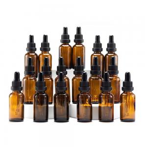 China Aromatherapy Glass Amber Dropper Bottles 30ml For Essential Oil supplier