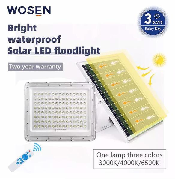 IP65 60W LED Solar Powered Security Lights Commercial Adjustable Brightness