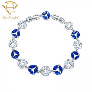 Anti Allergy 6.9 Inches Diamond Women's Bracelets Brass