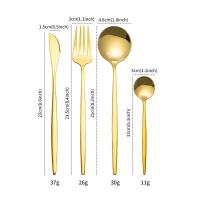China Wholesale elegant stainless steel gold knife spoon fork cutlery sets on sale
