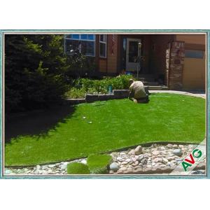 China Soft Durable Landscape Garden Artificial Grass 5 / 8 Inch Gauge Apple Green supplier