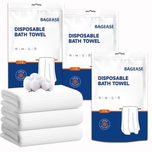 China Free Sample High Quality One Time Use Disposable Bath Towels 55''X27.5'' Large Portable Thicken Individually Wrapped Bath Towels wholesale
