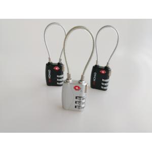 Black TSA 719 Travel Cable Lock / 3 Number TSA Cable Luggage Lock 35.1g