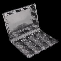 China 12 Cavities Disposable Plastic Egg Tray PET 3x4 Clear Plastic Egg Cartons on sale