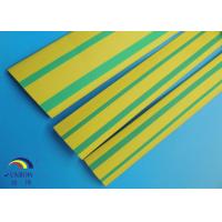 China electrical insulation tube PE/PVC heat shrink tube green / yellow double color on sale