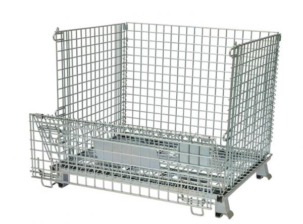 Zinc Plated Metal Wire Mesh Storage Baskets Industrial Stackable 800*600*640mm