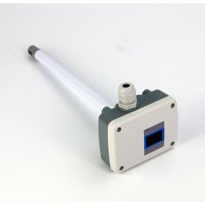 Ducted Type Wind Speed Sensor 4 - 20mA 0 - 10V DC Air Velocity Sensor For HVAC System