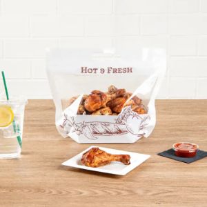 China Recycled PET Ziplock Hot Chicken Bag Reusable For Baking And Roasting Chicken wholesale