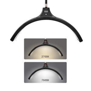 China Bi Color 3200k 6500k Led Half Moon Light con clip para celular 60w Iluminación de estudio de uñas para salón de belleza supplier