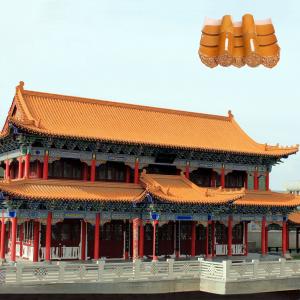 China Yellow roof decoration Chinese temple ceramic roof tiles supplier