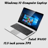 Thin Win10 12.5 Inch IPS Display Laptop HD 2560x1440 N4100 8GB RAM 256GB SSD