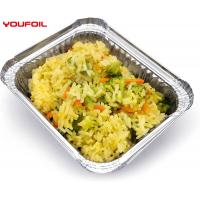 China Recyclable Rectangular Aluminum Foil Disposable Food Containers Airline Catering on sale