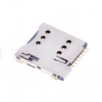 China Copper Alloy Contact Micro Sim Card Slot Connector 1.35H on sale