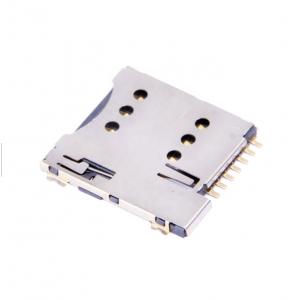 Copper Alloy Contact Micro Sim Card Slot Connector 1.35H