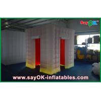 China Inflatable Photo Booth Rental White Square Inflatable Photo Booth , Two Doors Wall Photo Booth Kiosk on sale