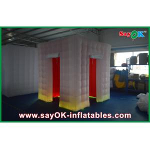 China Inflatable Photo Booth Rental White Square Inflatable Photo Booth , Two Doors Wall Photo Booth Kiosk supplier