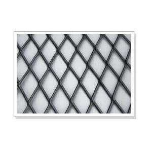 China Black Steel Expanded Metal Sheets Diamond Mesh For Highway / Residence supplier