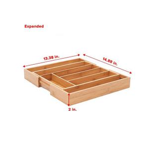 Customized Adjustable Bamboo Storage Drawer Divider Organizer