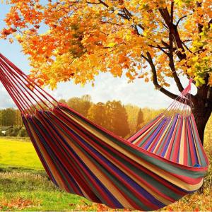Durable 200x80cm Outdoor Camping Hammock Comfortable Fabric Stripe Style