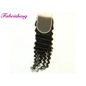 Deep Wave 4x4 Lace Closure Soft Smooth Brazilian Virgin Human Hair Natural Color