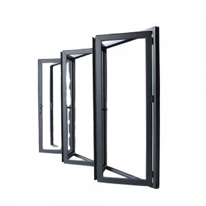 Aluminium Upvc Foldable Balcony Door Bay Window Bifold Doors Laminated Glass