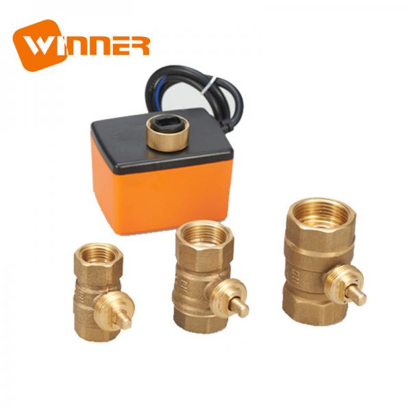 3 Point Motor Actuated Ball Valve , Casting Forged Brass Mini Ball Valve