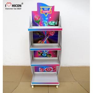 China Freestanding Candy Merchandising Metal Retail Display Stands With Powder Coating supplier